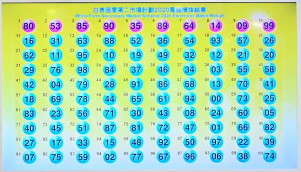 居屋2020白居二申請攪珠結果